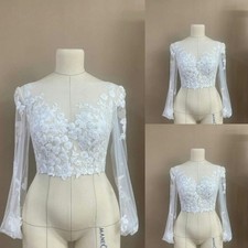 Wedding Dress Cape White Ivory Lace Appliques Wedding Floral Wraps Bridal Bolero