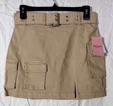 NWT Juicy Couture Women s Khaki Mini Skirt, Size 27