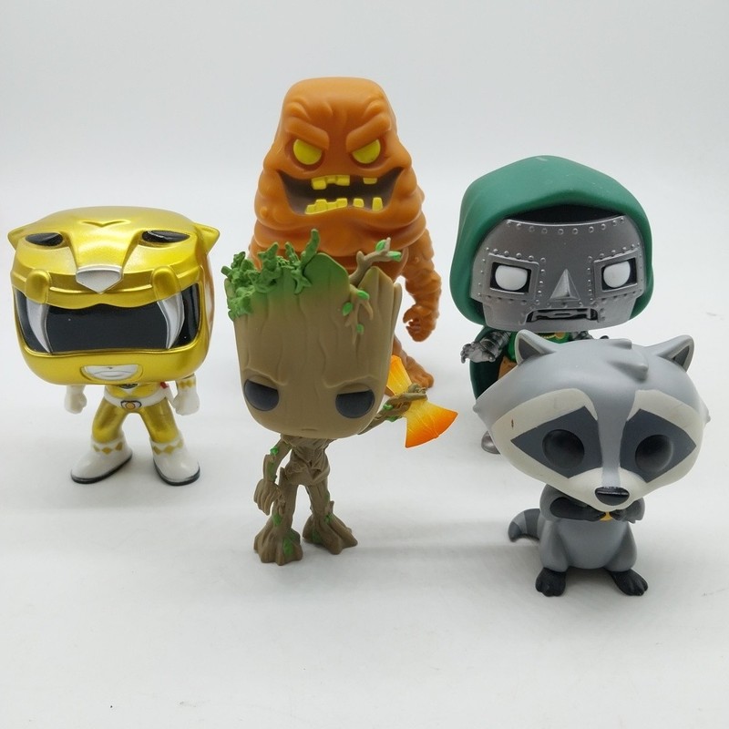 Funko Pop Loose Figure Lot of 5 Clay Face Dr Doom Meeko Power Ranger