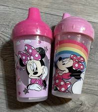 2 DISNEY MINNIE MOUSE Spill Proof Sippy Cups Drink Tumbler New-Wrappers Still On