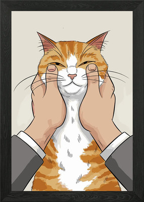Traurige Katze gerahmtes Wandbild Poster Leinwanddruck Bild