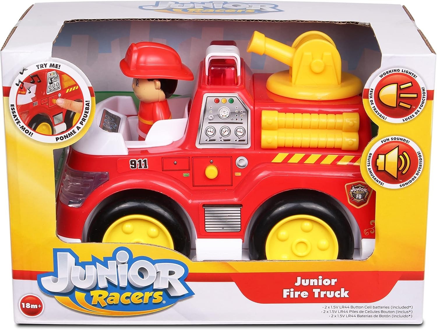 NKOK Junior Racers Lights & Sounds Fire Truck, Multi