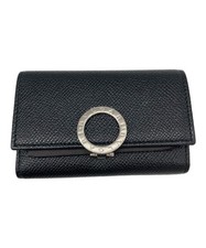 Authentic BVLGARI Key Case Black Women 30422 1504