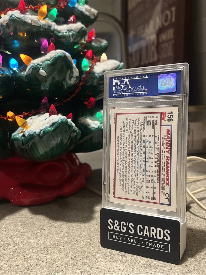 1992 Topps - Manny Ramirez #156 (RC) PSA 9 Estado perfeito - Imagem 2 de 2