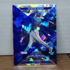 2025 Panini Crusade Parallel Blue Ice Prizm Carson Benge #26 ERROR CARD RED EDGE