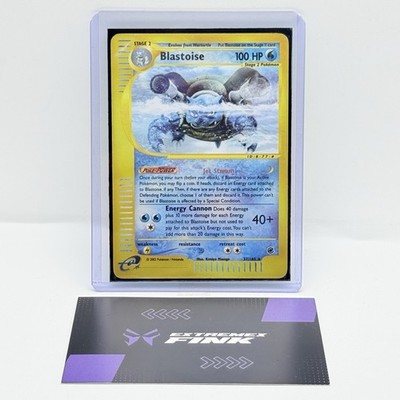 POKEMON KARTE BLASTOISE REVERSE 37/165 - 2002 - EXPEDITION - ENG - SCHLECHT / BESPIELT