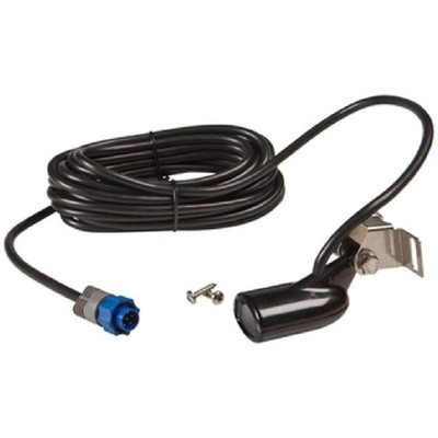 Lowrance 83/200 kHz Transom-Mount Transducer with Built-in Temp Sensor, Black