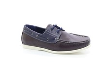 ShuCentre Mens Brown Deck Lace Up Casual Moccasin Boat Shoes