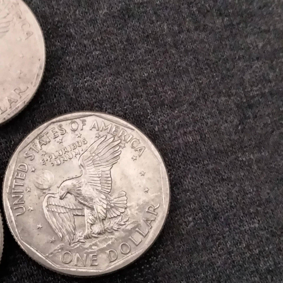 Dólares Susan B Anthony 1979 rellenos (D) marca de ceca múltiples errores Foto 4 de 4