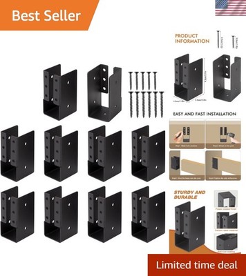 Concealed Joist Hangers, 10 Pcs 2''x4'' Outdoor Trim Concealed Flanges with Scr...