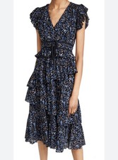 Ulla Johnson Madeline Dress Womens Size 4 Midnight Floral Boho Preppy Wedding