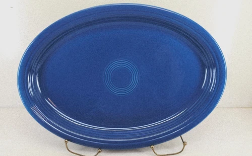 EXTRA large OVAL SERVING turkey PLATTER lapis blue FIESTA 19 1/4" LARGE 1st