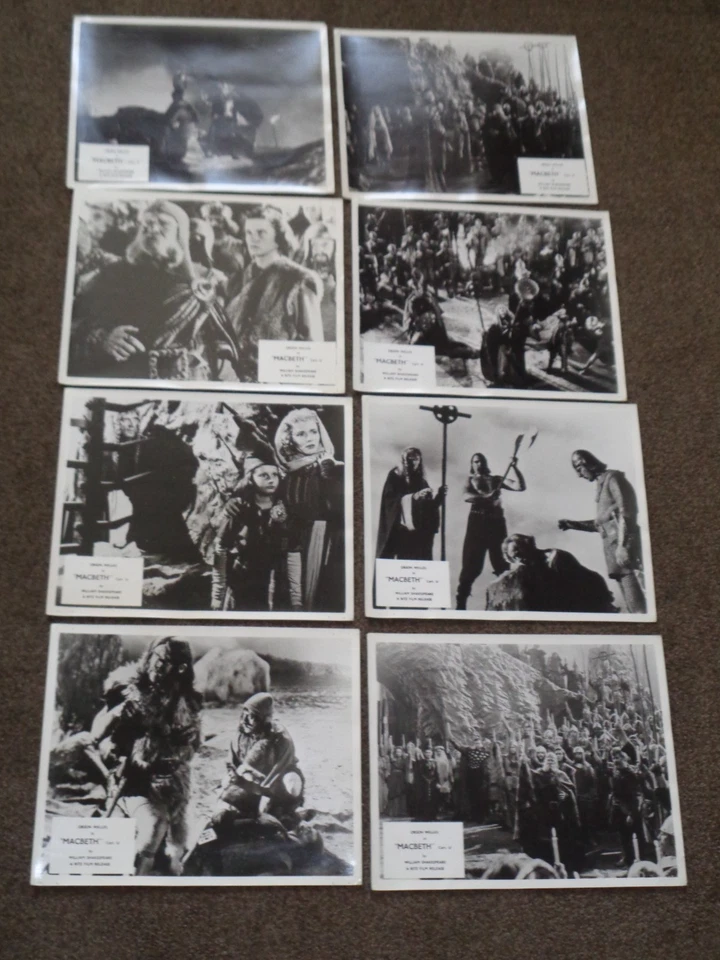 Orson Welles - Macbeth - 1948 UK Lobby Card Set (Jeanette Nolan/Dan O'Herlihy) - Image 1 of 2