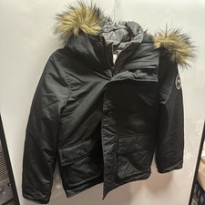 ABERCROMBIE Kids FUR HOODED WINTER PARKA JACKET SIZE: Small