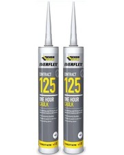 2 x Everbuild Contract 125 One Hour Caulk Brown 300ml