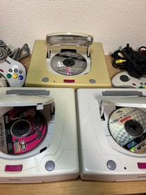 Sega Saturn 3 Consoles 6 Controllers 3 Games Working Used Japan
