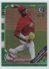 2019 Bowman Chrome Prospects Green Refractor 60/99 Genesis Cabrera #BCP-187 s7f