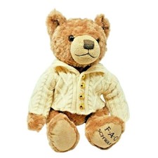 FAO Schwarz Teddy Bear with Cable Knit Sweater Plush 12 Inch Soft Toy