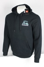 Quiksilver Men's Mountain Wave Graphic Hoodie Fleece Sweatshirt M Medium Black