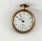 Antique ELGIN Gold Filled Size 16 7 Jewel Open Face Pocket Watch Not Working