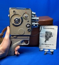 Braun Nizo Heliomatic Bifo 2×8 mm Filmkamera – Lederetui, Anleitung, Zubehör #11