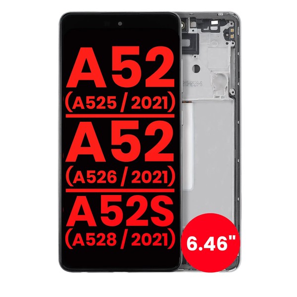 Oled-Display Mit Rahmen FüR Samsung Galaxy A52 4G (A525 / 2021) / A52 5G (A526 /-image