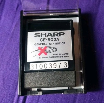 Sharp Pocket Computer Data Card CE-502A General Stastics 31003973 Japan 1983