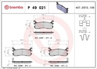 Bremsbelagsatz Scheibenbremse Prime Brembo P 49 021 FüR Mazda 323 NB MX BA 2 5 1