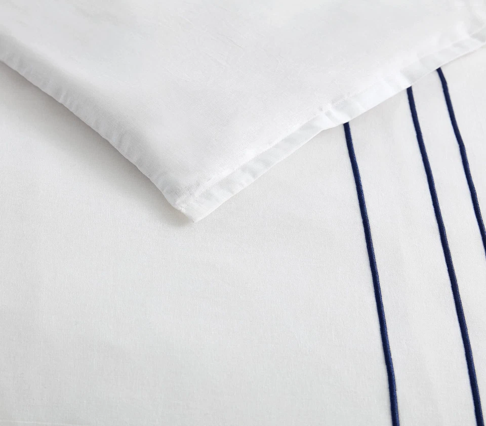 Nautica - Juego de funda nórdica King, ropa de cama suave con fundas a juego, bordada... Foto 3 de 4