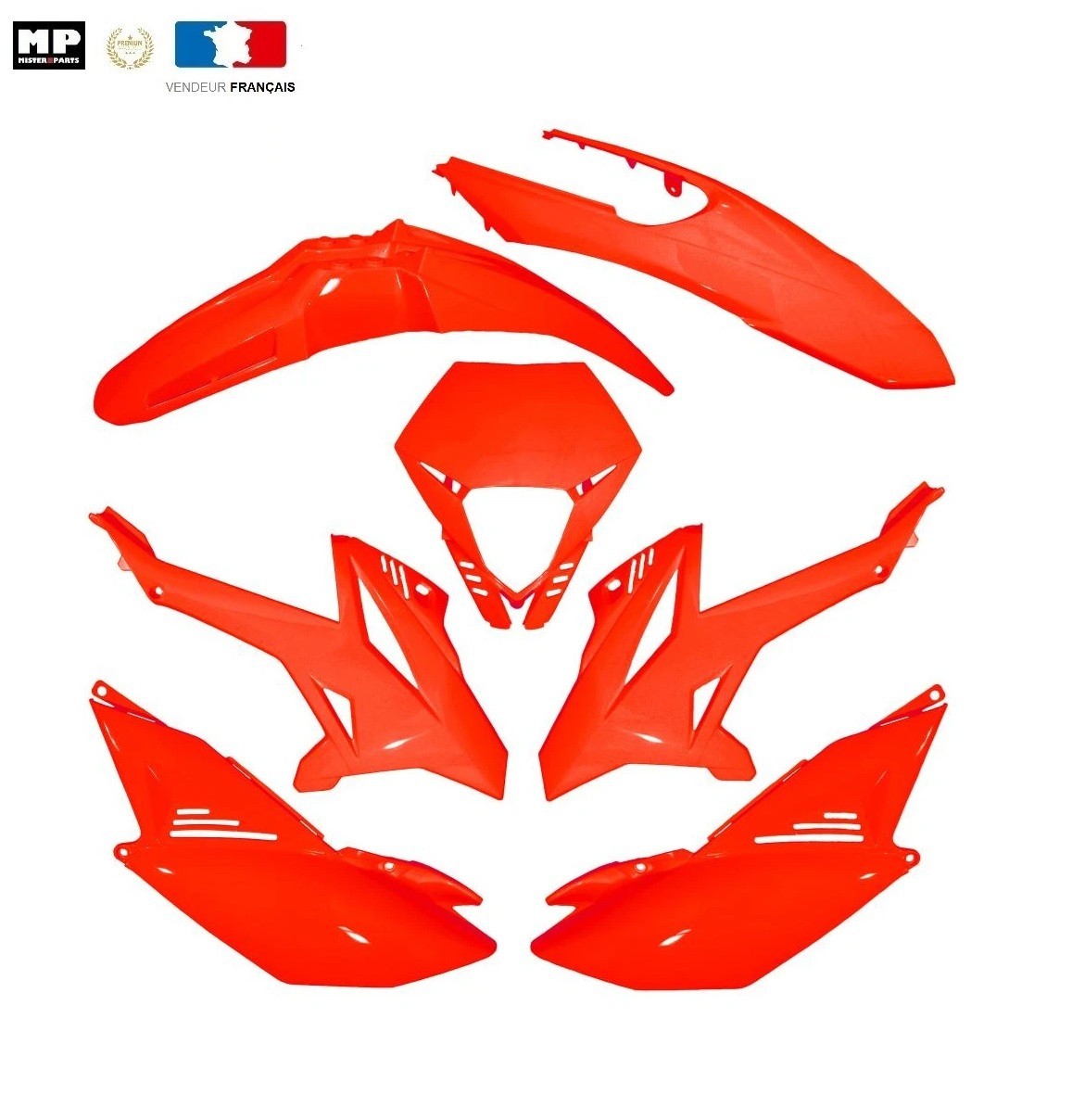 Kit carénage Beta 50 RR pour réparer vos plastiques cassés avec 7 coques rouge brillant