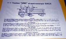 DINKY TOYS notice tracteur UNIC et semi-remorque SNCF