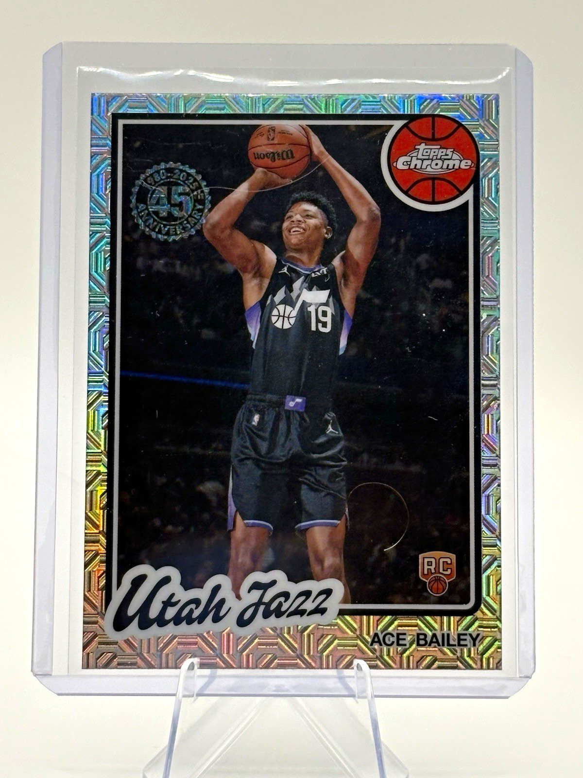 Topps Chrome 2025 Rookie Ace Bailey Utah Jazz Refractor #TC-AB