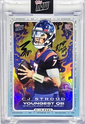 2024 Topps Now C.J. 'Youngest QB To Win a Playoff Game' RC Rookie #CJ2   