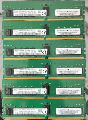 SK Hynix 96GB (6x16GB) 2Rx8 PC4-2933Y-RE2-12 DDR4 ECC RDIMM Server Ram Kit