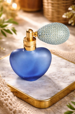 altes Parfun Handtaschenspray aus blauem Glas 5ml