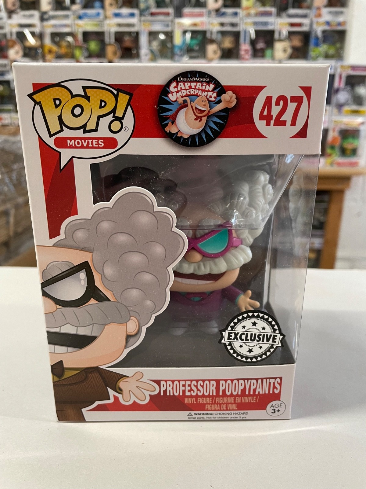 DAMAGED BOX PROFESSOR POOPYPANTS 3.75"" POP  VINYL FIGURE FUNKO 427