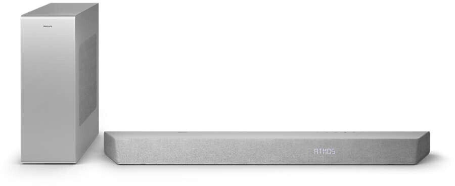 PHILIPS TAB 8507/10, Soundbar mit kabellosem Subwoofer, silber