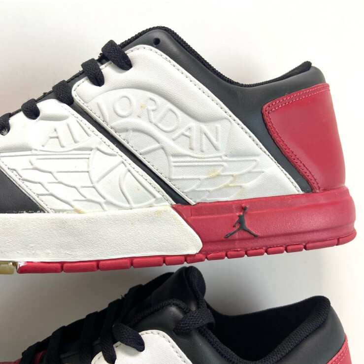 2002 Vintage Air Jordan Nu Retro 1 Low Sneakers Red Black White 