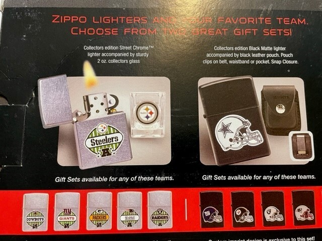 Pittsburg Steelers Zippo Lighter and Glass Limited Edition Set