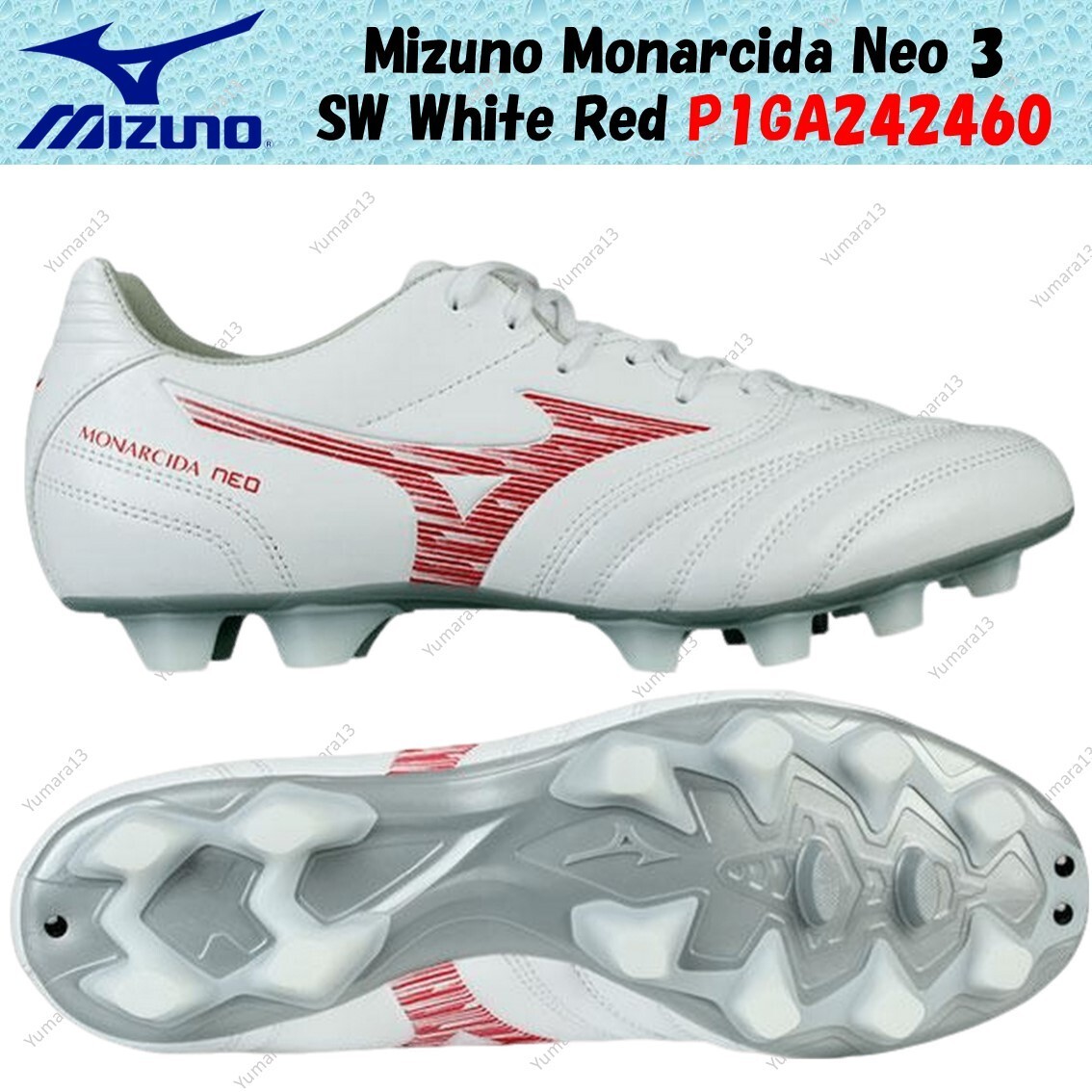 Mizuno Monarcida Neo 3 SW White Red P1GA242460 Men's Size | eBay