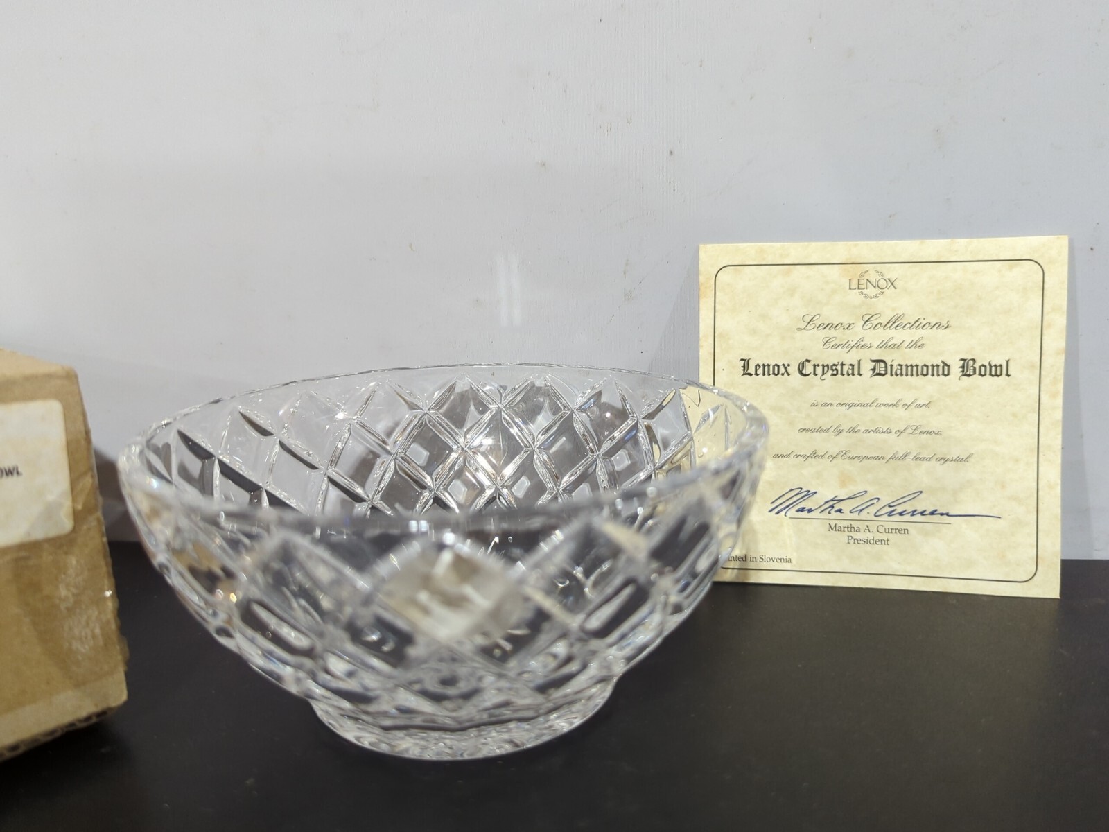LENOX "Crystal Diamond Bowl" 5" with COA eBay