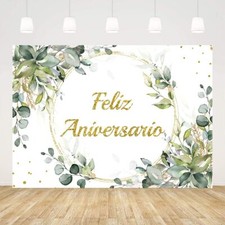 7x5ft Feliz Aniversario Backdrop Mexican Happy Anniversary Photography Backgroun