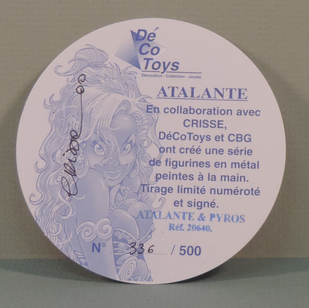 Crisse, Atalante, Sérigraphie signée, Atalante au bouclier