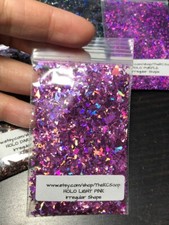 50g Solvent Resistant IRREGULAR CUT SHAPE Glitter LIGHT PINK ART Nail Craft