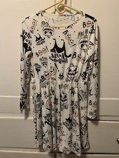 SHEIN Halloween dress NEW - MEDIUM - Off White/black/orange