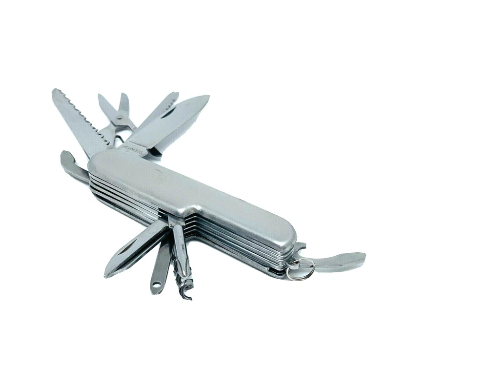 Multi Tool Knife 11-in-1 Folding Pocket Stainless Steel Outdoor Camping 10 LOT