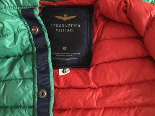 Giubbotto/Piumino smanicato bambino Aeronautica Militare color verde taglia  6 an | eBay