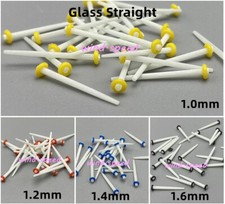 200PCS Dental Glass Fiber Post Root Canal Pins Straight 1.0 1.2 1.4 1.6mm Posts