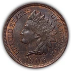 1906 Indian Head Cent Uncirculated UNC Coin #22226