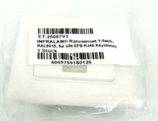 INFRALAN Rahmenset 1-fach ET-25087V2 | RAL9010 für alle EFB RJ45 Keystones